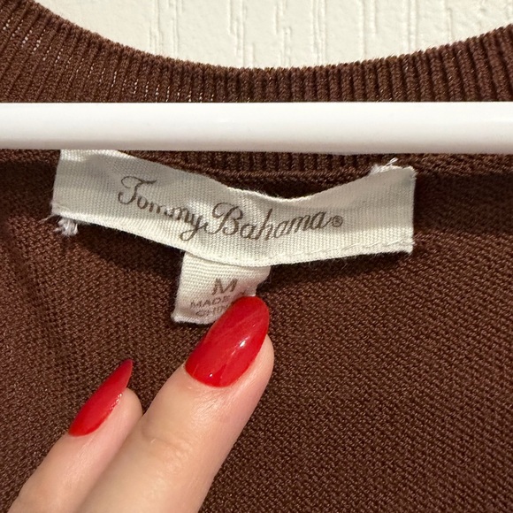 Tommy Bahama Brown Knit Top - Picture 3 of 4